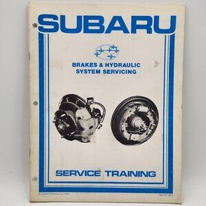 Subaru 1979 Brakes And Hydraulic System Servicing Manual